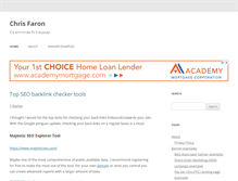 Tablet Screenshot of chrisfaron.com